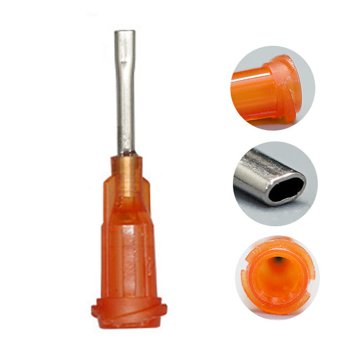 Oval Dispensing Needle 15 Gauge Amber detail