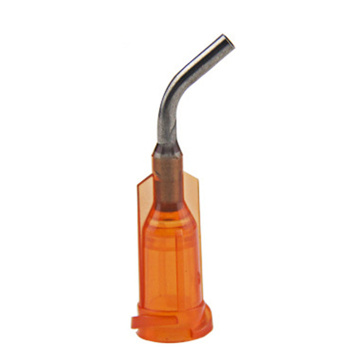 Angled dispensing needle 15 Gauge Amber