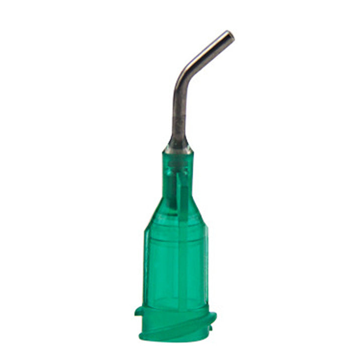Angled Dispensing Needle 18 Gauge Green