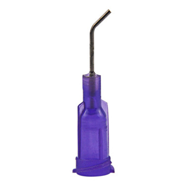 Angled Dispensing Needle 21 Gauge Purple