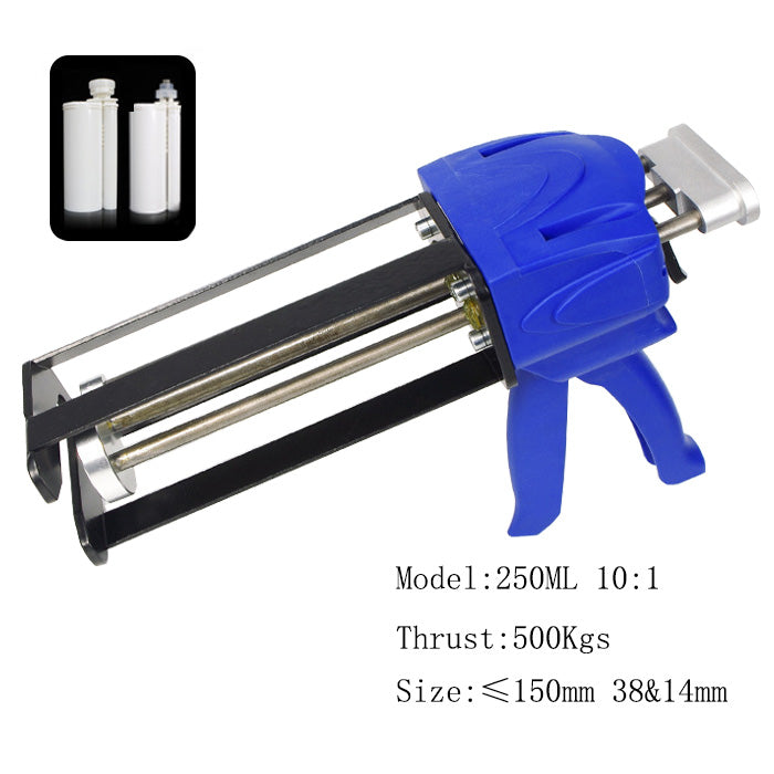 250 ML 10:1 Dual Cartridge Dispensing Gun Size