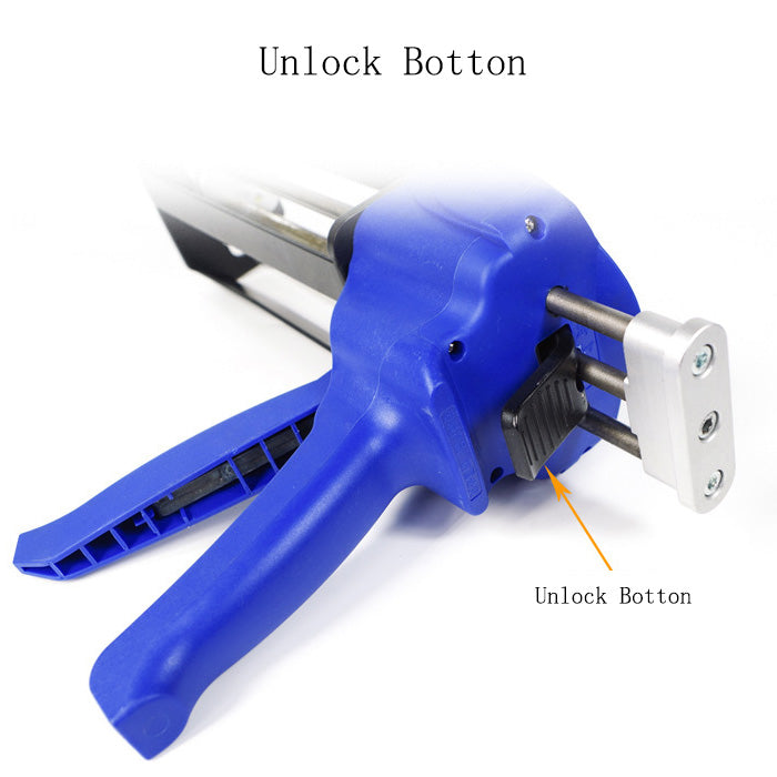 250 ML 10:1 Dual Cartridge Dispensing Gun Unlock Botton