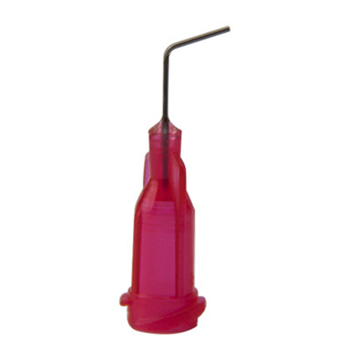 Angled dispensing needle 25 Gauge Red