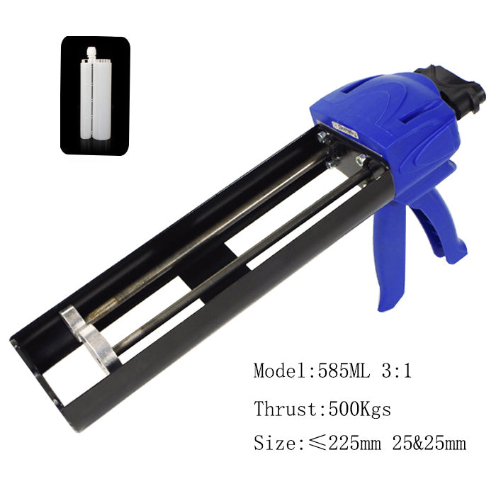 585 ML 3:1 Dual Cartridge Dispensing Gun Size