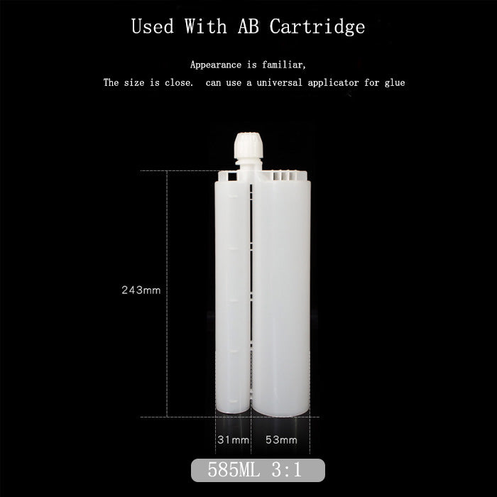 585 ML 3:1 Dual Cartridge Dispensing Gun Cartridge