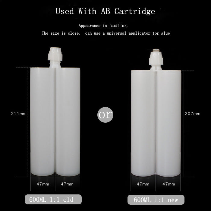 600 ML 1:1 Dual Cartridge Dispensing Gun Cartridge