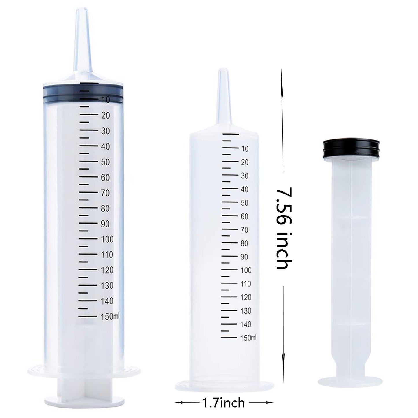 150ml Large Syringe with 2 39 inch Plastic Tubing for liquid 7.56 inch