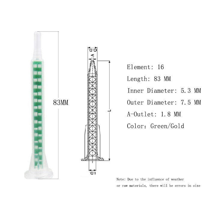 Btektech square static mixer PMA5.3-16S